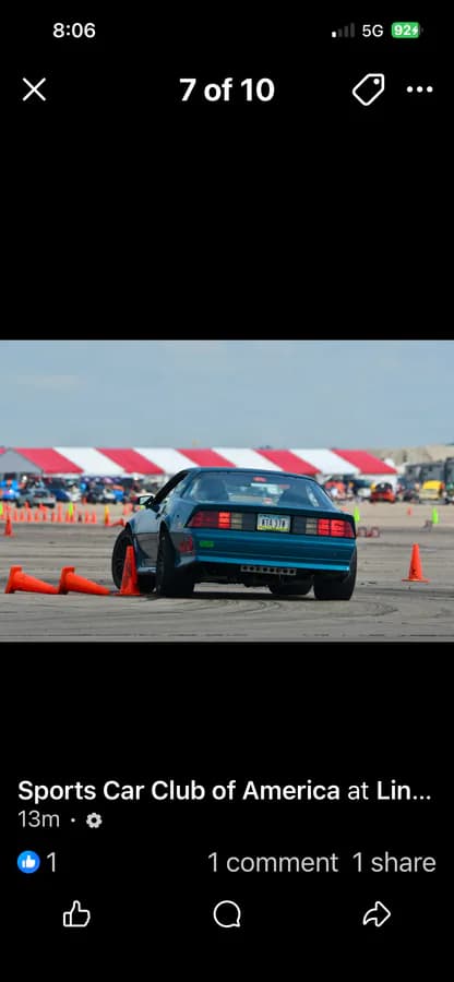 Here is the CamVette in action at the SCCA solo nationals in Lincoln Ne. — photo 1